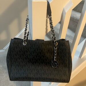 Michael Kors Black Shoulder Bag with Chain Straps